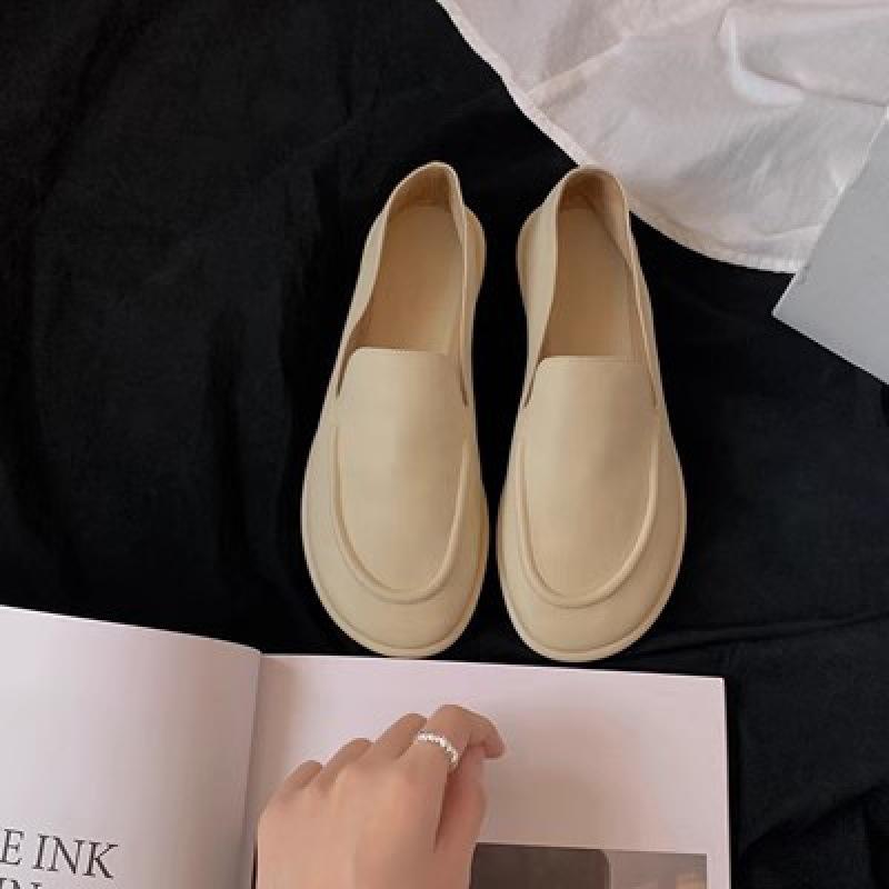 Cowhide version~ Grape mother has the same loafers for women's low heels, clouds, simple round heads, all-match feet, and one-pedal women's shoes.