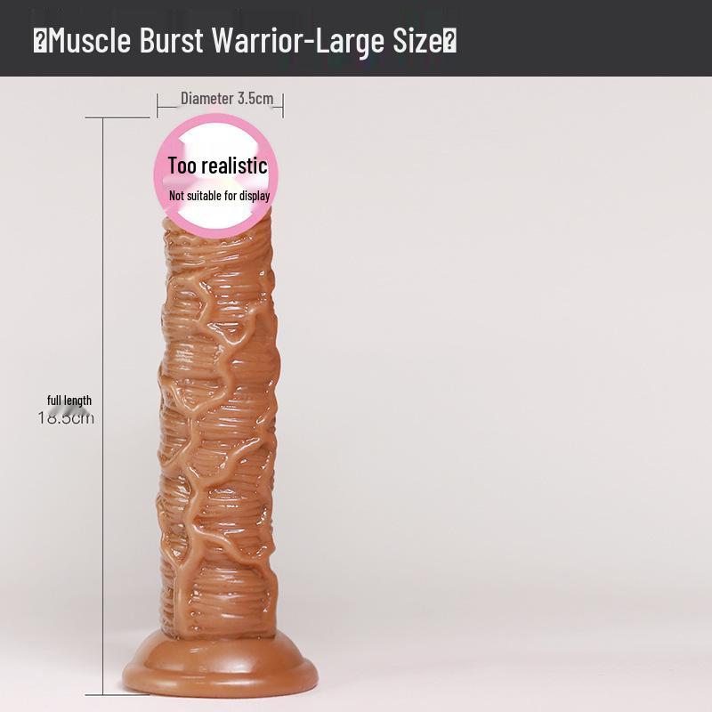 Long Love Muscle Explosion Warrior Mini Suction Cup Dildo for Women