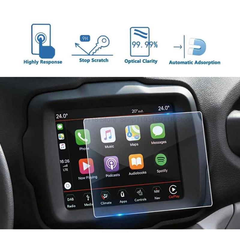 Tempered Glass Screen Protective Film for Jeep Renegade 7inch or 8.4inch Interior Car GPS Navigation Anti-scratch Accessories