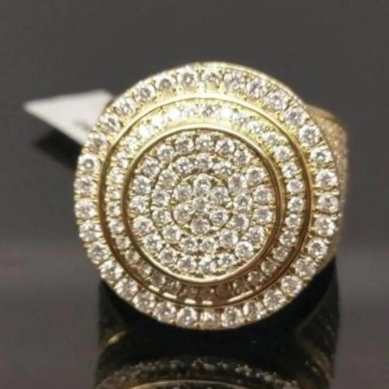 Popular hip hop full zircon ring creative fashion temperament single item men's and women's hand jewelry