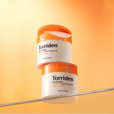Torriden Cellmazing Vita C Brightening Toning Pad 70pcs ×2 – Vitamin C Radiance & Spot Care Pads