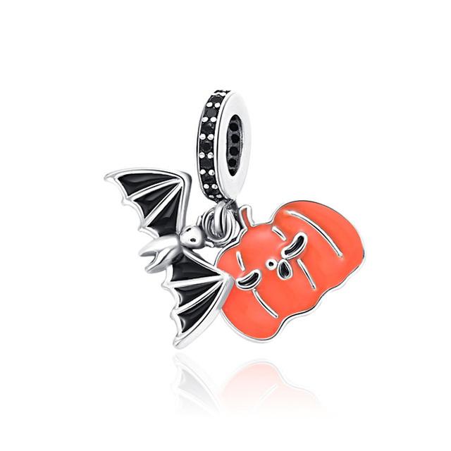 Halloween New Copper Thriller Party Skull Witch Pumpkin Cute Ghost Charm Beads Suitable For Diy Original Bracelet Making