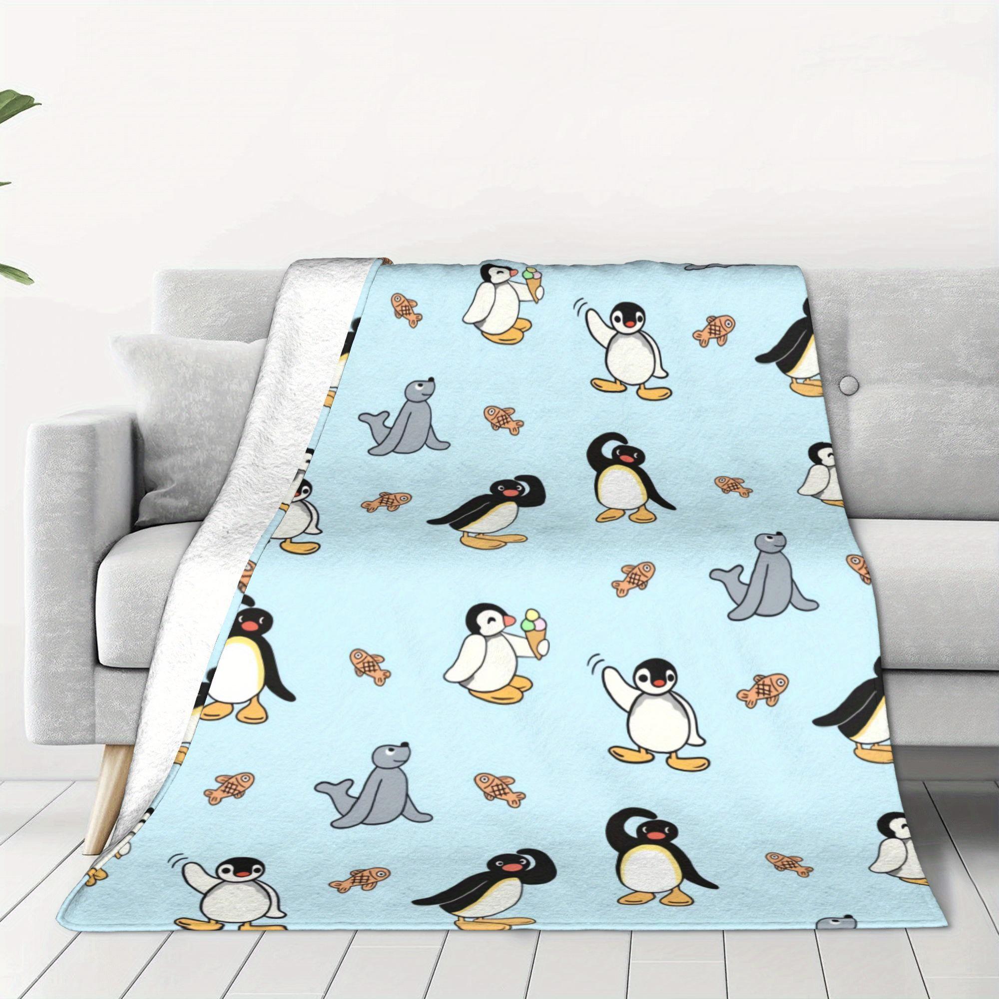 Jmg Household Supplies Unisex Coral Noot Pingu And Friends Flannel Multi-Functional Warm Blanket Comfortable Home Sofa Decoration