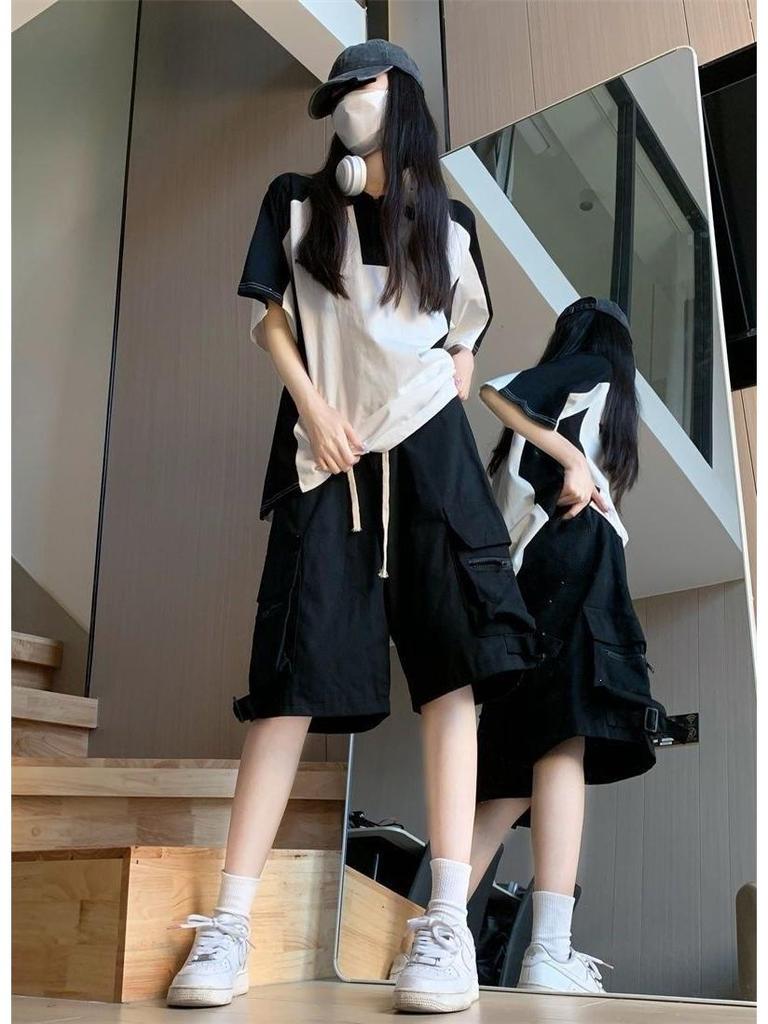 Unisex Summer Hip-Hop Casual Workwear Shorts - Loose Fit and Versatile