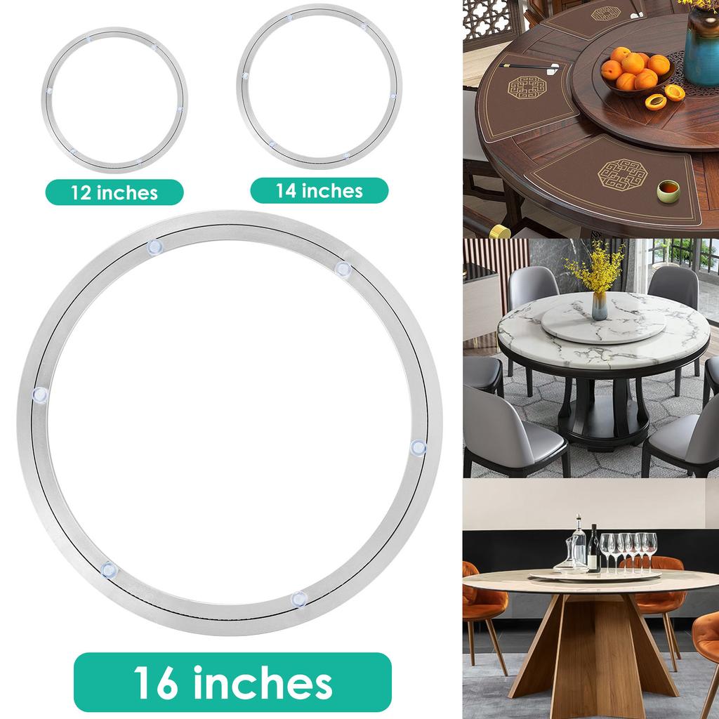 Rulment rotativ de 12/14/16 inci, rulment rotativ de metal rezistent la 360° pentru masa rotundă de sufragerie Capacitate maximă de încărcare 130 kg