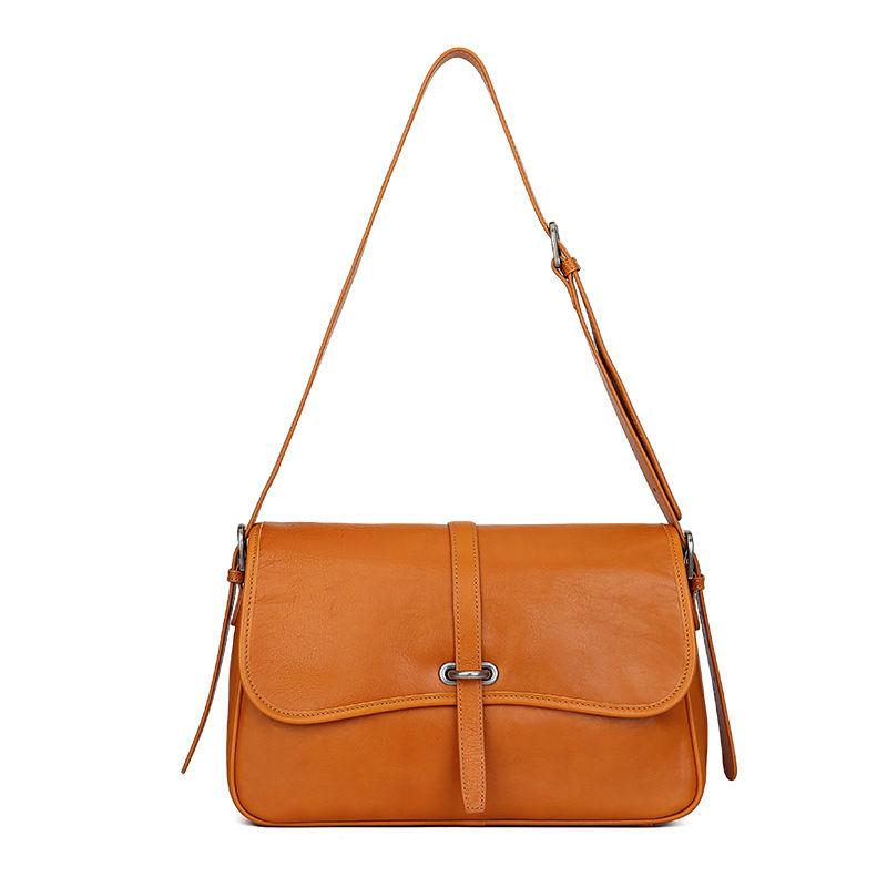 Vintage Design Genuine Leather Shoulder Bags for Women Fashion Crossbody Bag Purse Ladies Money Pack