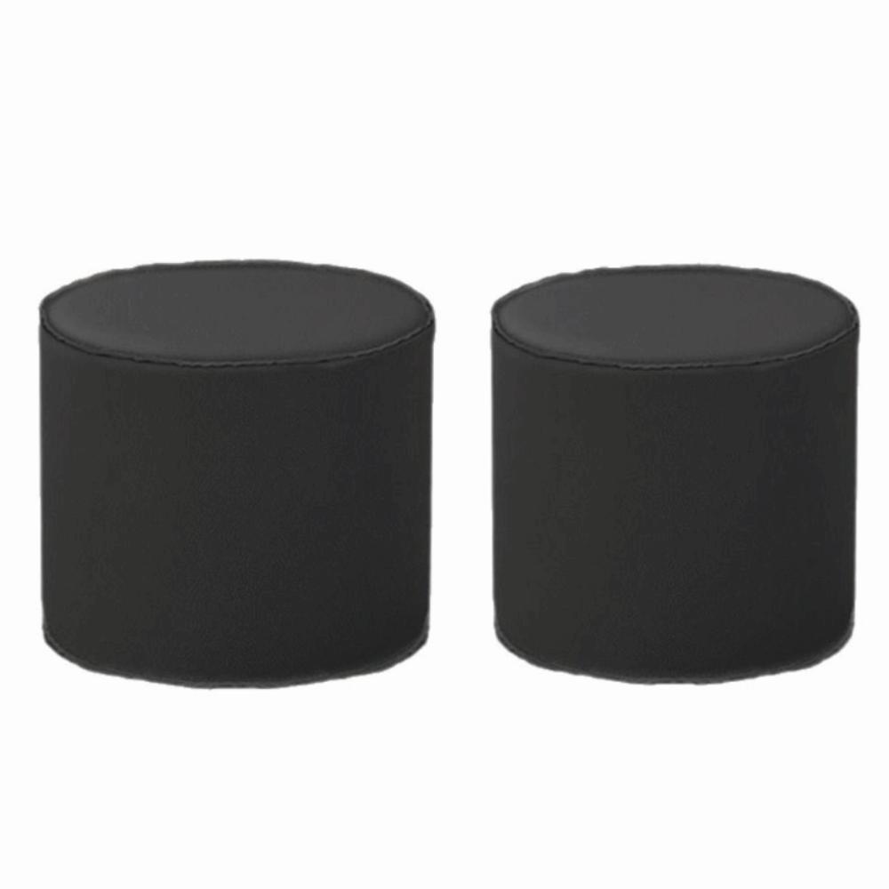 Non-Slip Cylinder Ottoman Waterproof Leather Pouf Multi-functional Storage Stool  Shoe-changing