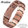 Premium Copper Bracelet for Men with Grid Pattern Design Magnetic Wristband Jewelry Gifts