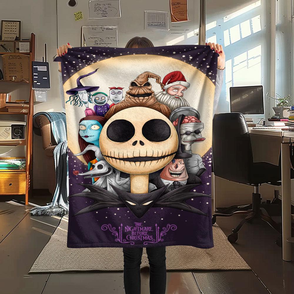 Nightmare Before Christmas printing Flannel Blanket Bedroom Sofa Camping Warm blanket Gifts for family and friends-MJ020
