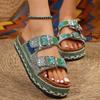 Infradito con Fibbia Metallica e Suola Morbida da Donna per Esterno Nuova Moda Versatili Zeppa con Strass Antiscivolo Fresche Pantofole