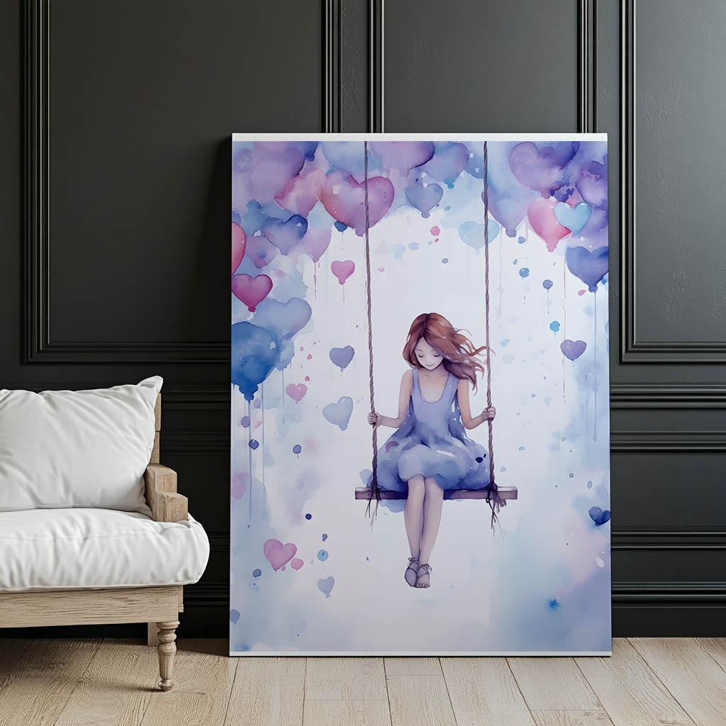 Fioletowa Radość Fioletowa Radość, 70X100 Cm, Rama Aluminiowa Czarna, Papier Matowy 230 Gsm