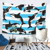 Orca Killer Whale Tapestry Decoration Art Aesthetic Tapestries for Living Room Bedroom Home Wall Cloth Wall Hanging