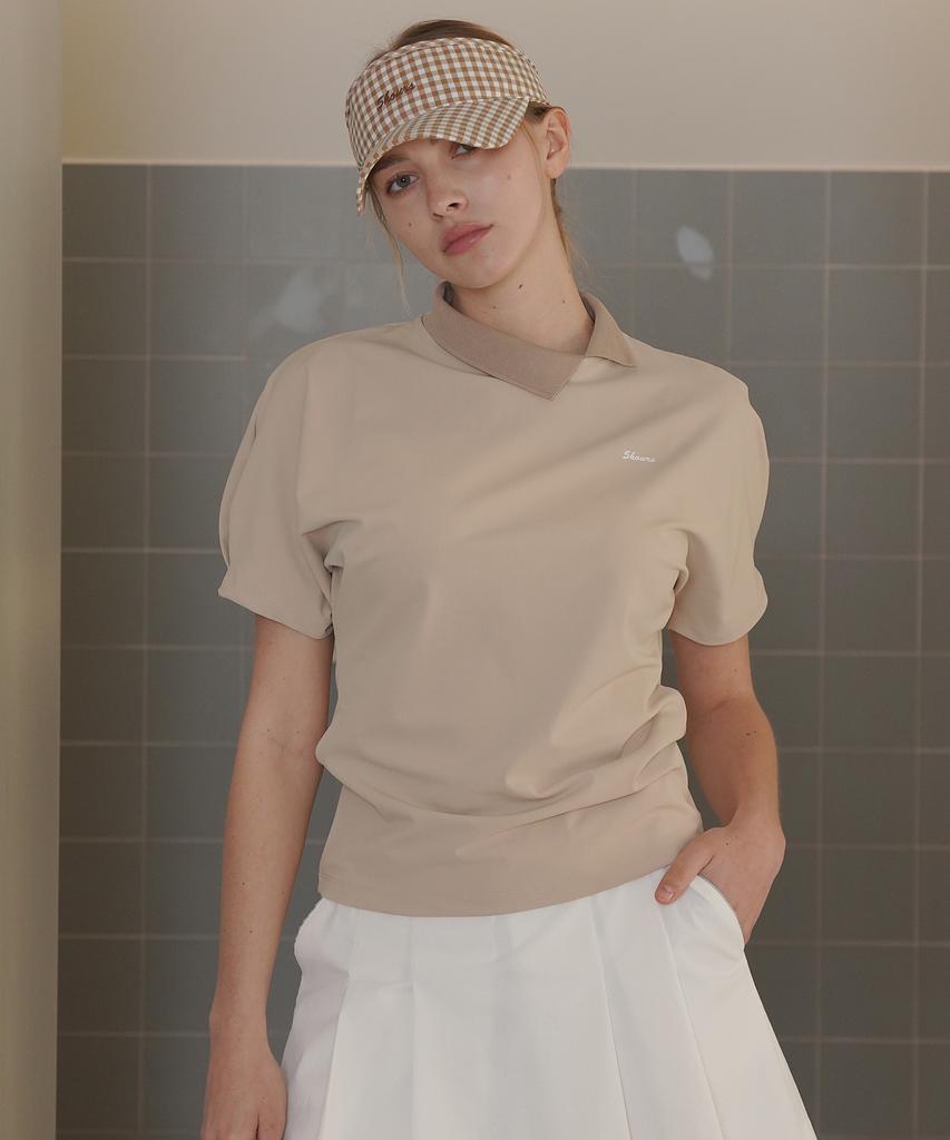 5HOURS Volume Raglan Collar-T _ Beige