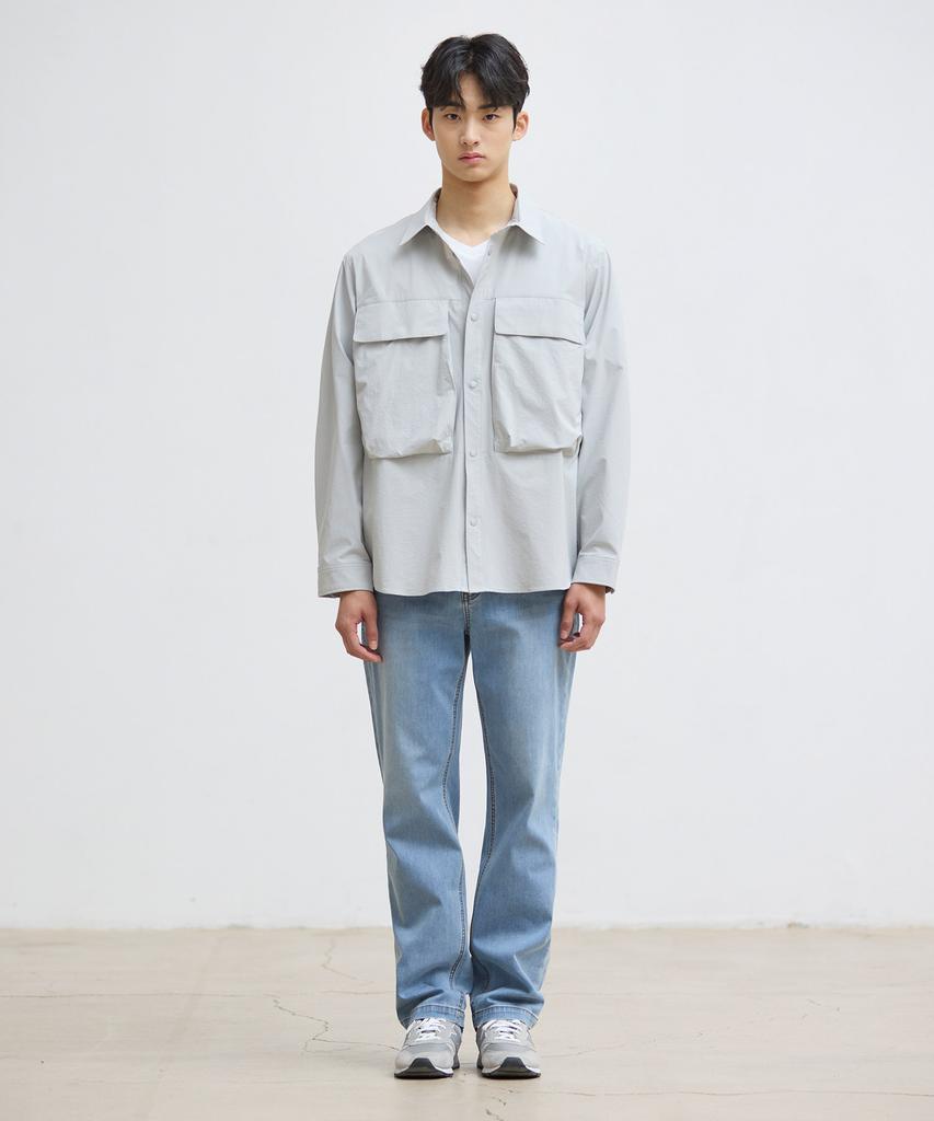 Stco [Rnw] Ripstop Shacket Jumper Light Gray (Semi-Oversized Fit)_Swjva02Ns0