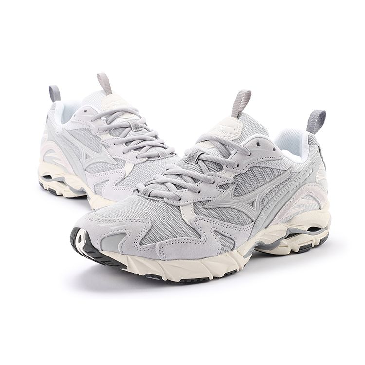 Mizuno Rider 10 Comfortable Sports Leather Breathable Shock Absorption Low Top Training Running Shoes Unisex sneaker Mist-Gray D1GA222611