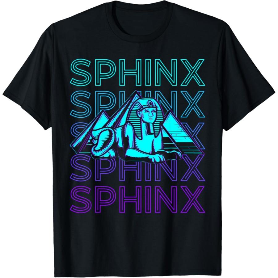 Sphinx Egyptian Satue Great Sphinx of Giza Retro T-Shirt S