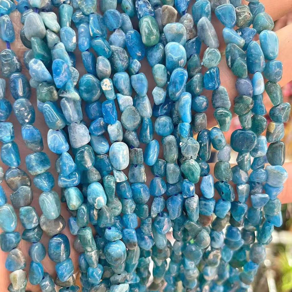 Blue Apatite Crushed Stone Beads for Handmade DIY Jewelry Accessories