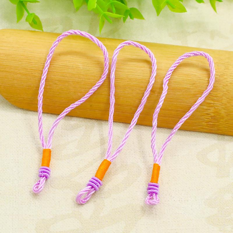 Thin Hemp Rope With Three Rings, Rope Head, Play Piece, Handle Rope, Key Bag, Jewelry Accessories, Fringed Lanyard.