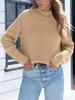 2026 Autumn/Winter Women's High Neck Solid Color Knit Sweater