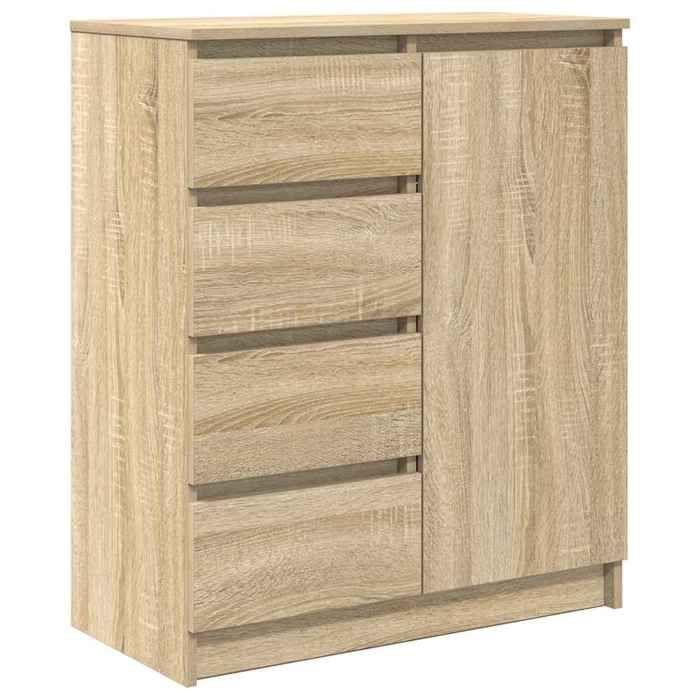 VidaXL Buffet avec tiroirs chêne sonoma 71x35x84 cm bois d'ingénierie, meuble de rangement, buffet, meuble d'entrée, meuble 861582