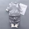 Completo a Maniche Lunghe a Due Pezzi per Bambino Maschio Primavera Anni Baby Boy Camicia con Bavero Cravatta Camicia Tesoro Pantaloni