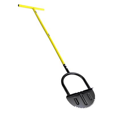 Half Moon Edger Trimming Shovel Long Handled Saw-Tooth Garden Lawn Edger Hand Lawn Trimming Tool for Garden Sidewalk Flower Beds