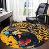 1pc Leopard Print Office Round Area Rug, Indoor Mat Suitable ForOffice, Under Office Chairs Bedroom Living Room Home Decor, Room Deco, D034