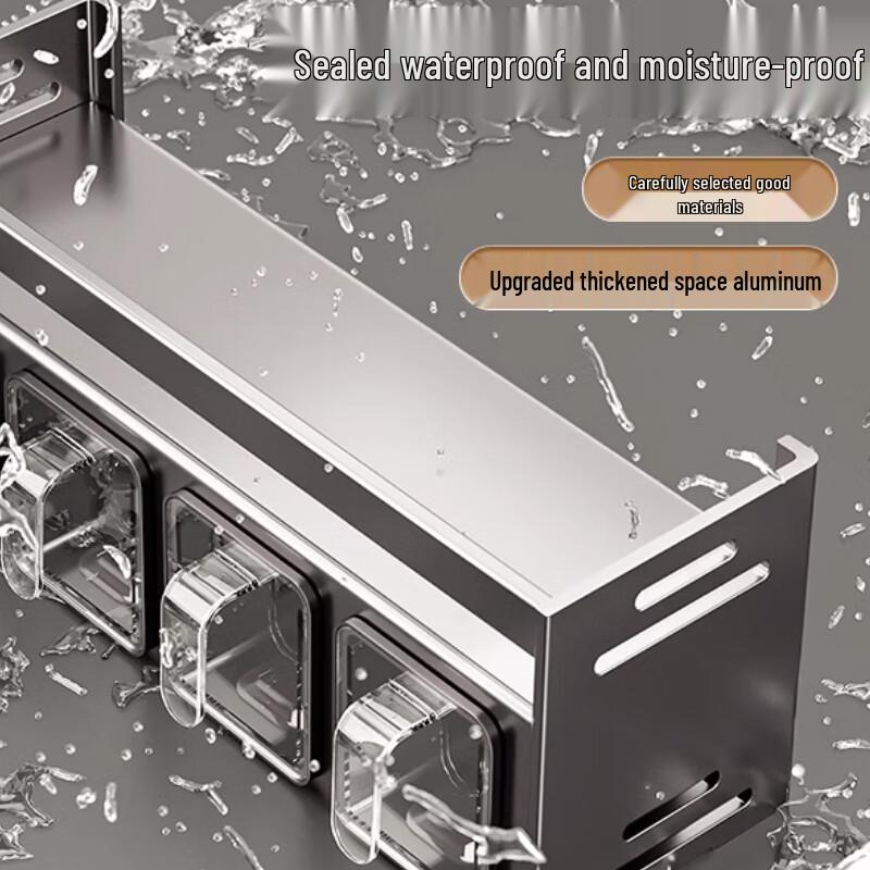 Cloud Frost 3-Tier Multifunctional Drill-Free Spice Rack