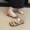 Leinenslipper mit dicksohligem Keilabsatz für Damen, Sommer, neue Märchen-Urlaubsstil-Sandalen, Sommer, schöne Sandalen