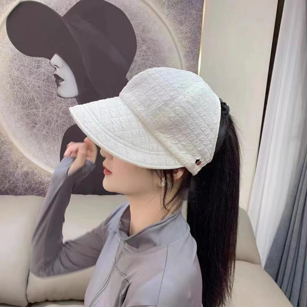 New Zhao Ruth sunshade sunscreen hat big head circumference hat women can tie ponytail versatile breathable empty top hat