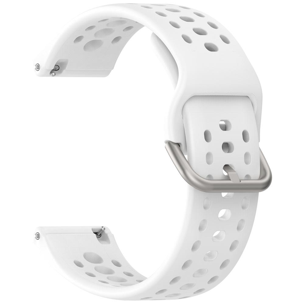 

силіконовий ремінець для годинника Huami Amazfit Bip 6 м який і міцний ремінець для Amazfit Bip 6 браслет зі срібною застібкою білий