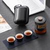 Portable Glass Travel Teaware Sets Outdoor Kung Fu Tea Brewing Portable Heat-resistant Tea Cup