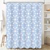Blue White Shower Curtain with Snowflake Pattern, Perfect for Bathroom Decor Extra Long Size for Bathtub or Stand-Up Shower Encl
