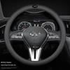 Fits Infiniti Steering Wheel Cover: QX50, QX60, Q80, Q70L, Q50L, FX3 – Genuine Leather, All-Season.