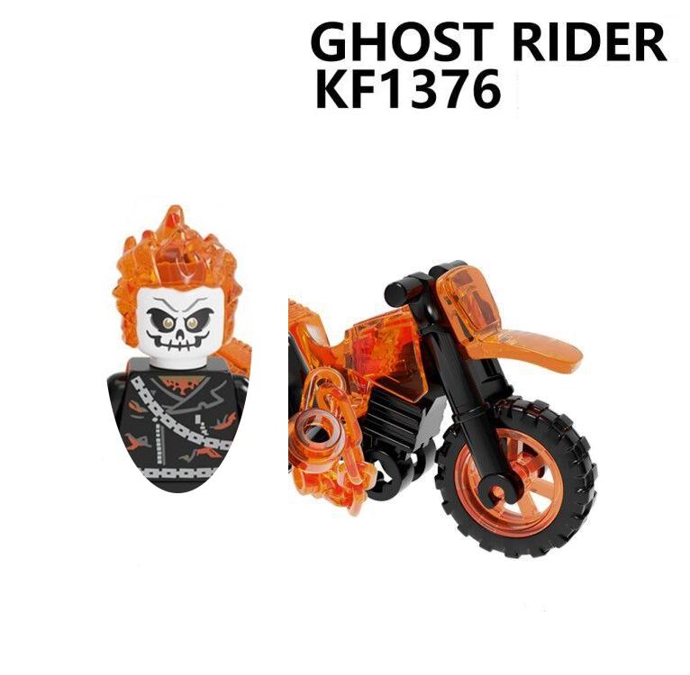 Ny Moc Ghost Rider Med Motorcykel Byggklossar Mini Actionfigur Leksaker
