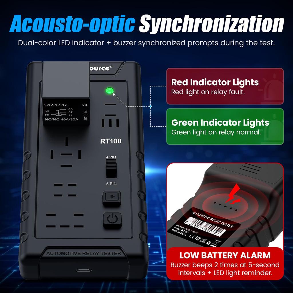 RT100 Car Relay Tester - 12V/24V