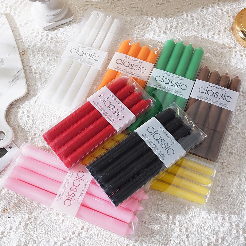 European Style Odorless Candles: Romantic Wedding, Confession, and Candlelight Dinner Candles.