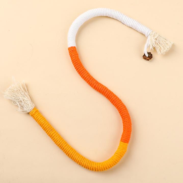 Cat Toys Chew Ropes Pet Toys Refillable Natural Catnip, Safe Teeth Cleaning Toy for Indoor Kittens, Interactive Cat Nip Kitty Toys