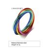 Colorful Stainless Steel 6-Ring Set for Men and Women - Fashionable and Unique Jewelry, R-599