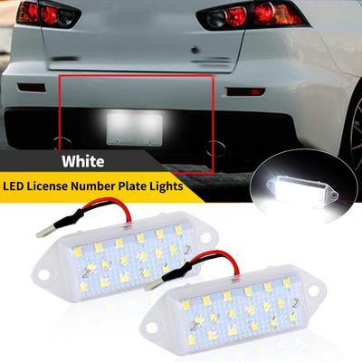 2PCS For Mitsubishi Lancer 2003-2017 EVO VIII 2004-2008 EVO X  2008-2018 White Replacement LED Rear License Plate Lights Lamp