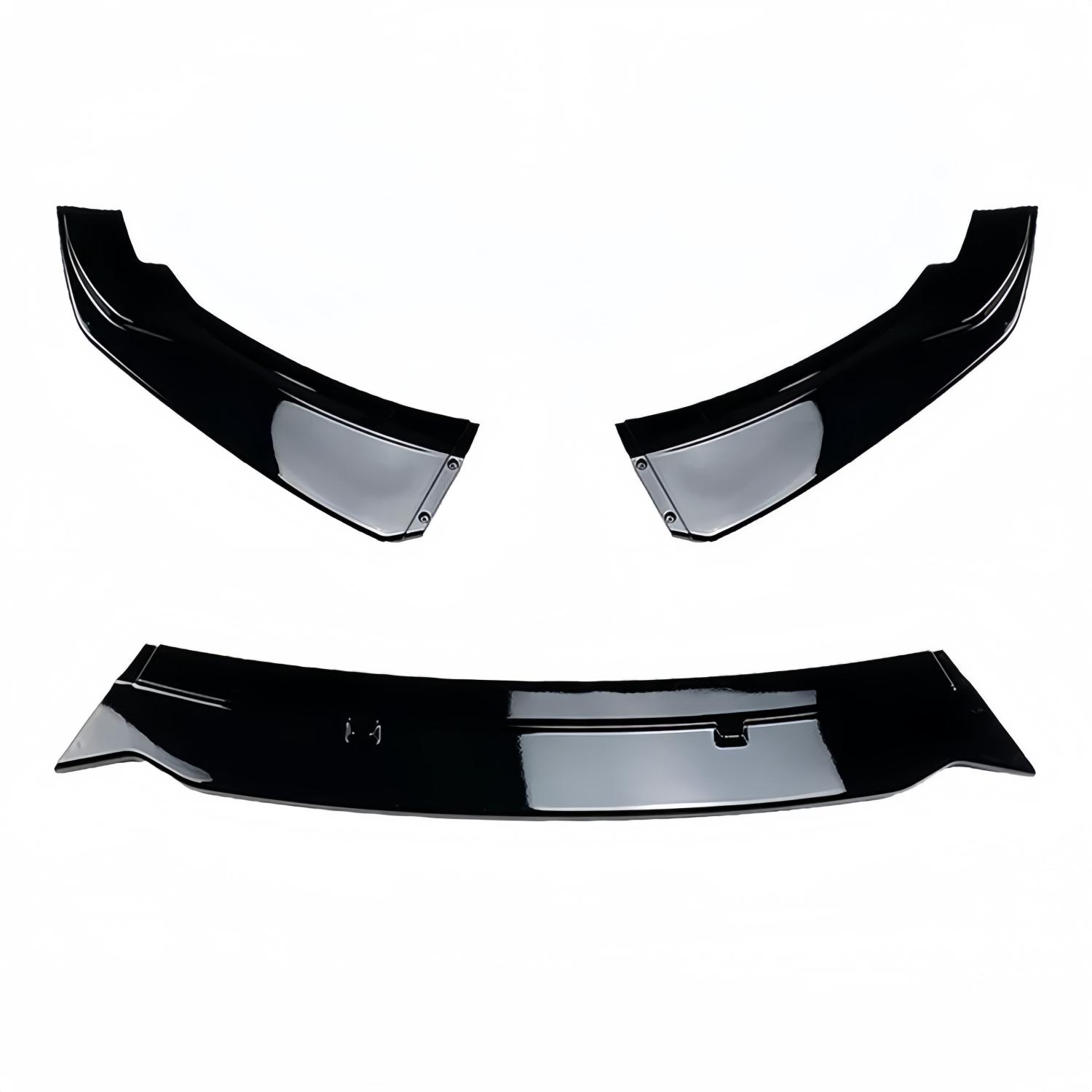 Glossy Black Car Front Bumper Splitter Lip Side Spoiler For BMW F20 F21 116i 118i 120i 1 Series 2011-2019 Carbon Look Body Kits Gloss Black