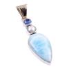 Natural Republic Larimar,Pearl 925 Solid Sterling Silver Gift Pendant 2.25" H3c06