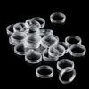 Round Coin Holders Clear Reusable Protect 100pcs Display Set Capsules Case