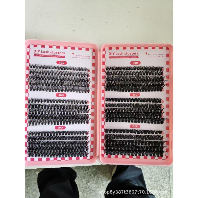 Diy Segmented Single Cluster False Eyelashes 30D-100D Dense D Warped Large Capacity Multi-Hair Eyelash Book