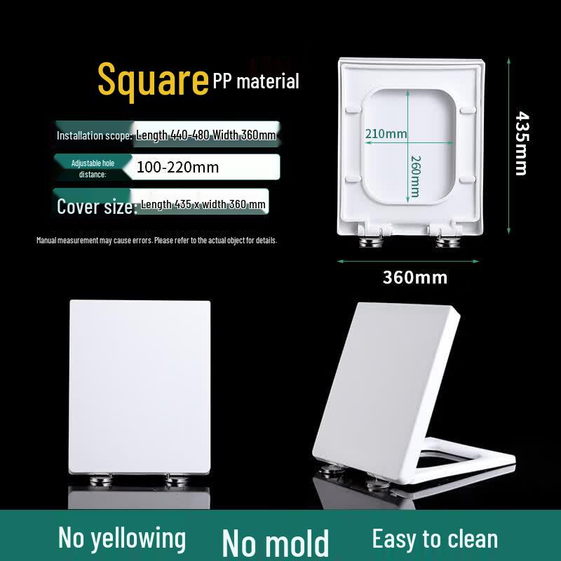 MDNG Quick Release U-Shaped PP Toilet Seat Cover