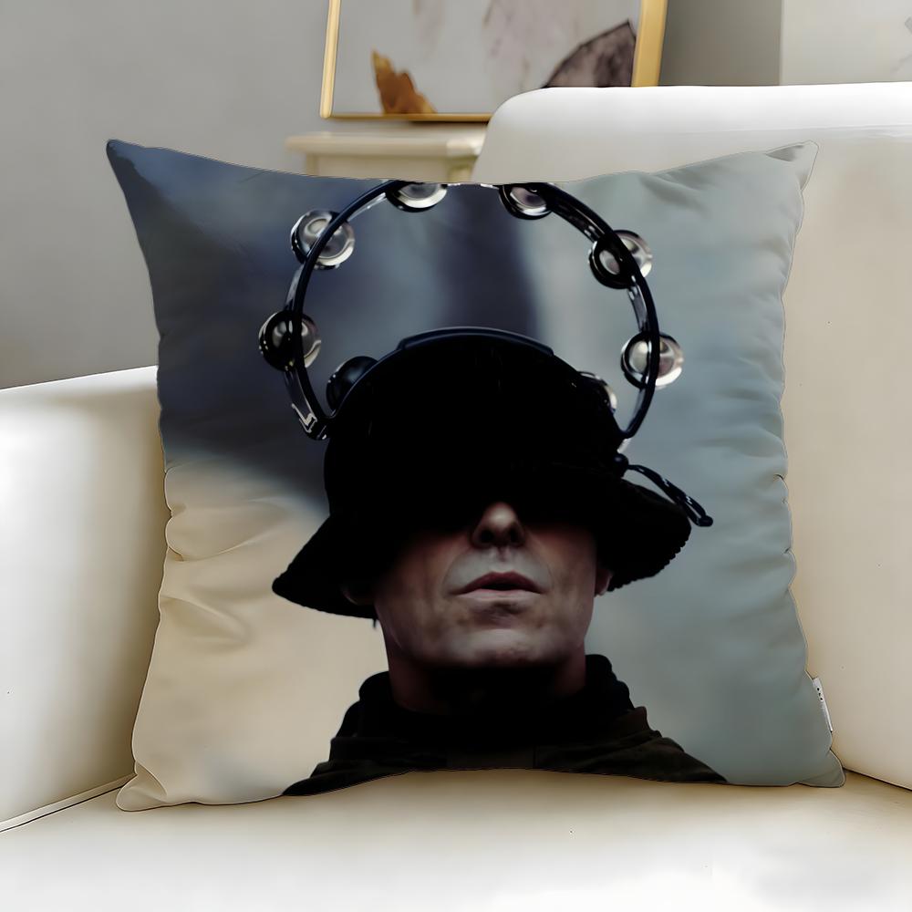 Popular Singer Liam Gallagher Cushion Cover Soft EasyWash Pillow Case Versatile for Couch Bed Travel and Office