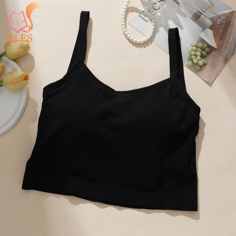Cross Back Beauty Wrap Bra Underwear Women's Suspenders with Chest Pads Female Inner Wear Fixed Cup Vest Bra