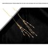 Banyan Tree S925 Silver Korean Tassel Earrings - Elegant Long Sequin Design for Women