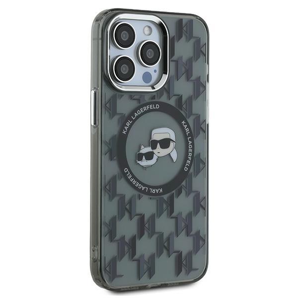 Karl Lagerfeld Klhmp15Lhmckmhk Iphone 15Pro 6.1 Czarny/Black Iml Monogram Karl&Choupette Head Magsafe