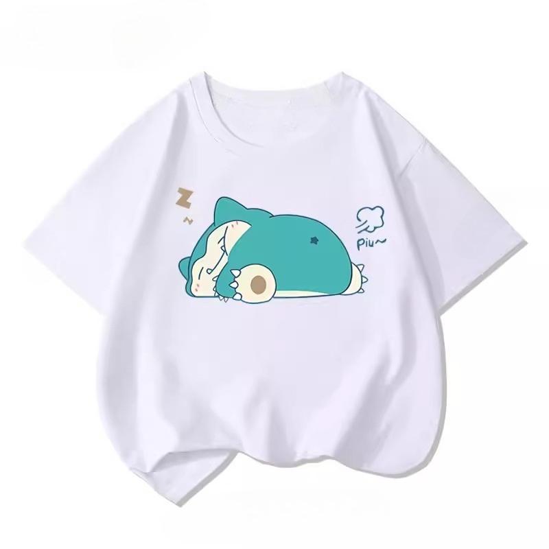 Potdemiel Summer New Pikachu Printed Children's T-Shirt Suitable for Boys and Girls, Comfortable and Breathable